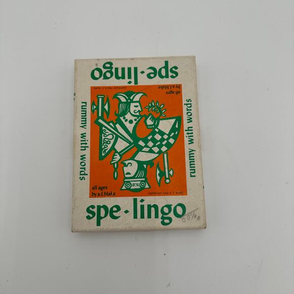 Vintage Card Game Spe-Lingo Rummy with Words Spelingo 1964 A F Blake - Picture 8 of 9